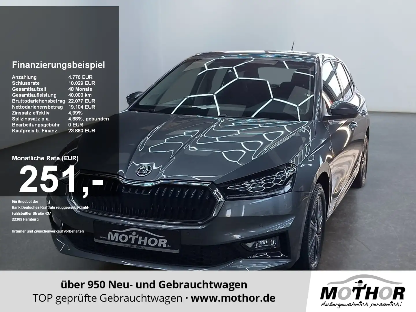 Skoda Fabia Drive 1.0 TSI DSG ACC LM KAM LED KeyLess Grau - 1