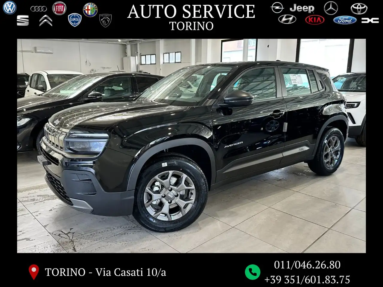 Jeep Avenger SUV/Off-Road/Pick-Up in Zwart nieuw in Torino voor € 19.916,-