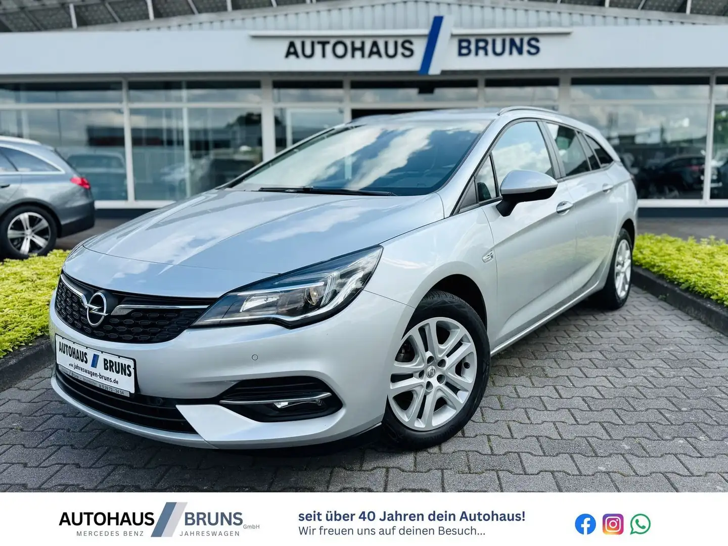 Opel Astra 1,5 D, Navi, PTS, RFK, SHZ, Lenkradheizung, Klima Zilver - 1