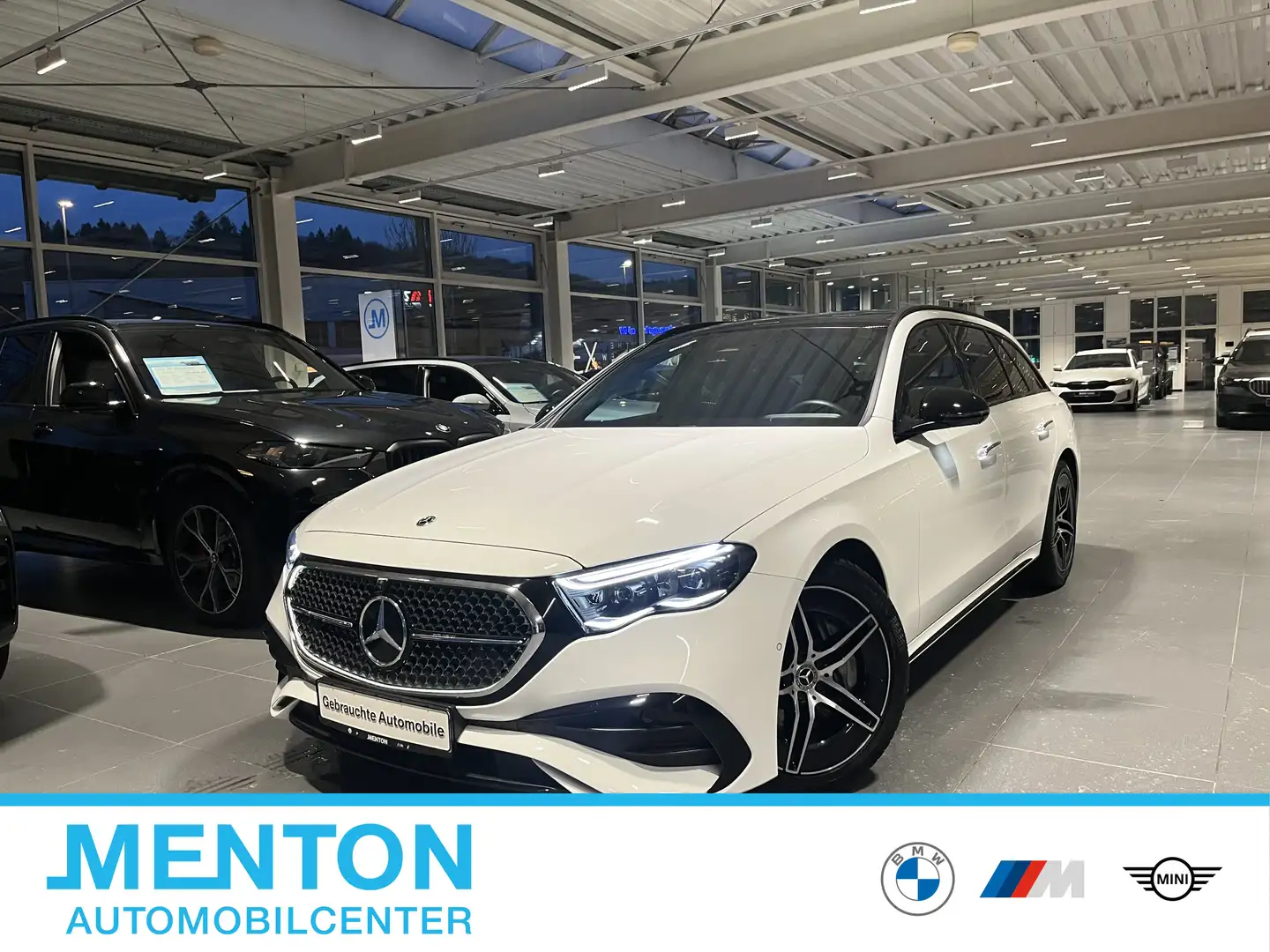 Mercedes-Benz E 220 d AMG Line Advanced Plus Night-Paket/19"/Pano/Dist Weiß - 1