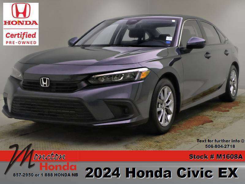 Gray 2024 Honda Civic Sedan Front-Wheel Drive Automatic