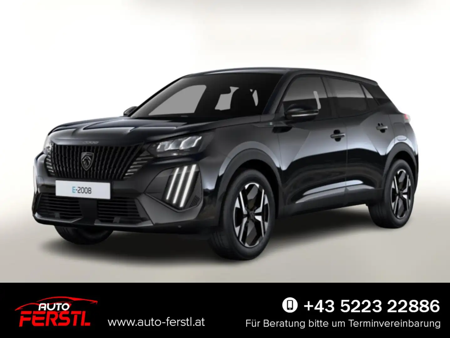 Peugeot 2008 54 kWh Allure 11kW-OBC WärmeP CarP 2xPDC 115 kW... Schwarz - 1