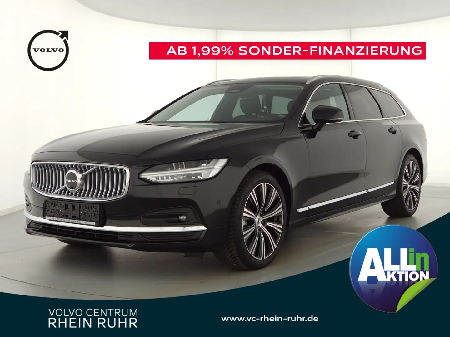Volvo V90 B4 D Ultimate Bright+AHK+Standh+360Kam+LED Negro - 1