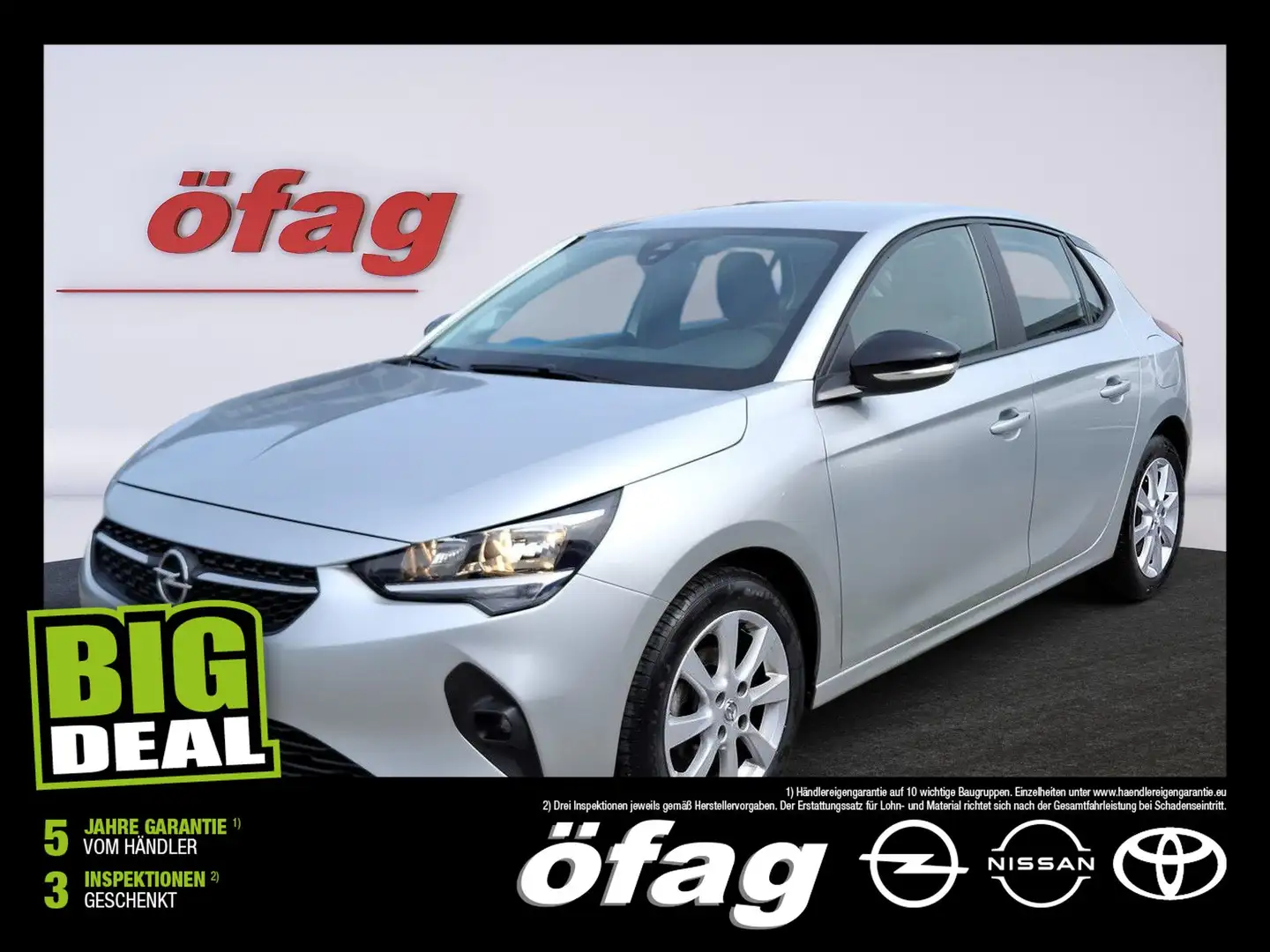 Opel Corsa 1.2 Euro 6.4 Edition Silber - 1