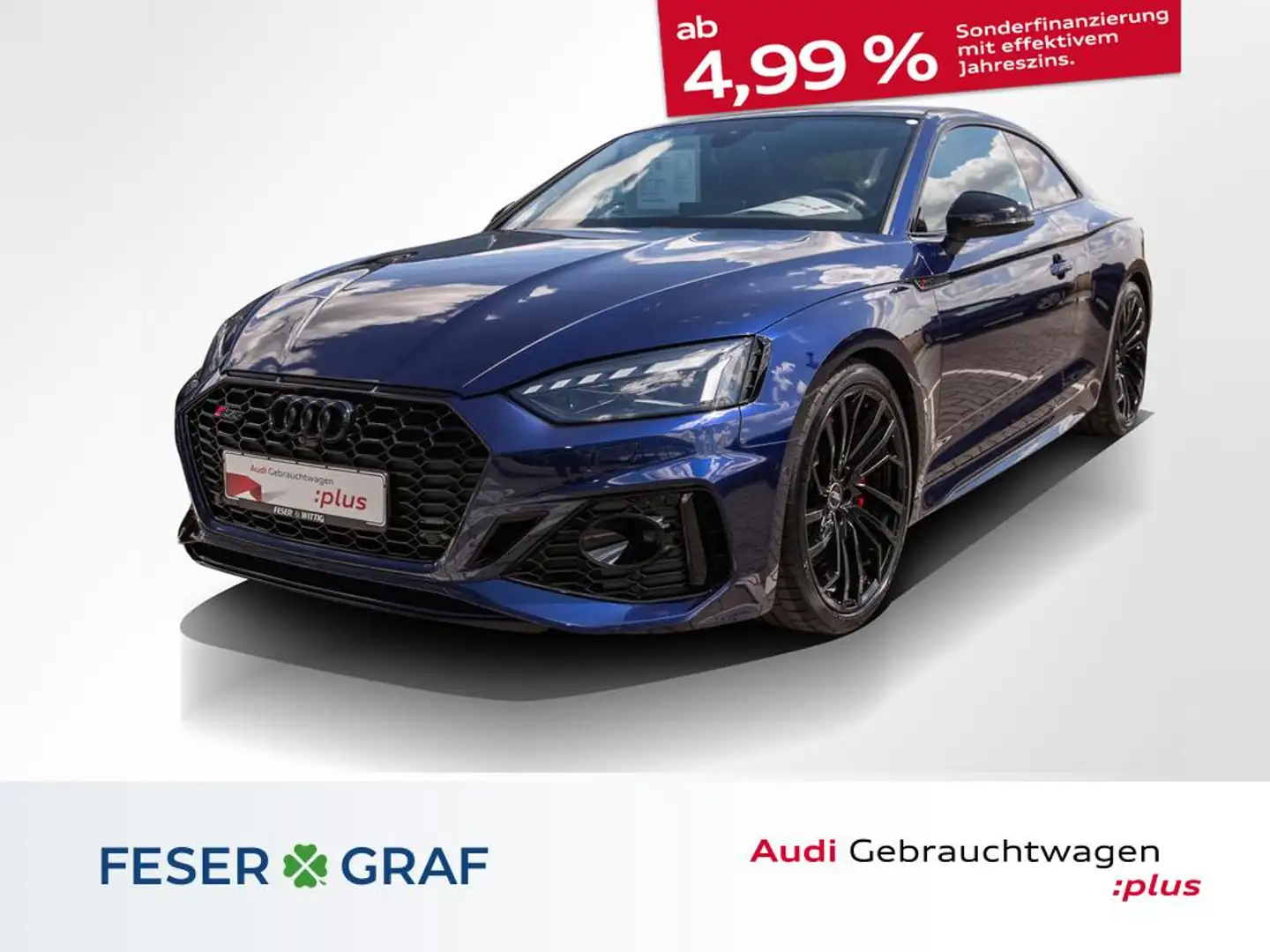 Audi RS5 Coupé Matrix,Pano,HuD,B&O,ACC,Navi+ Bleu - 1