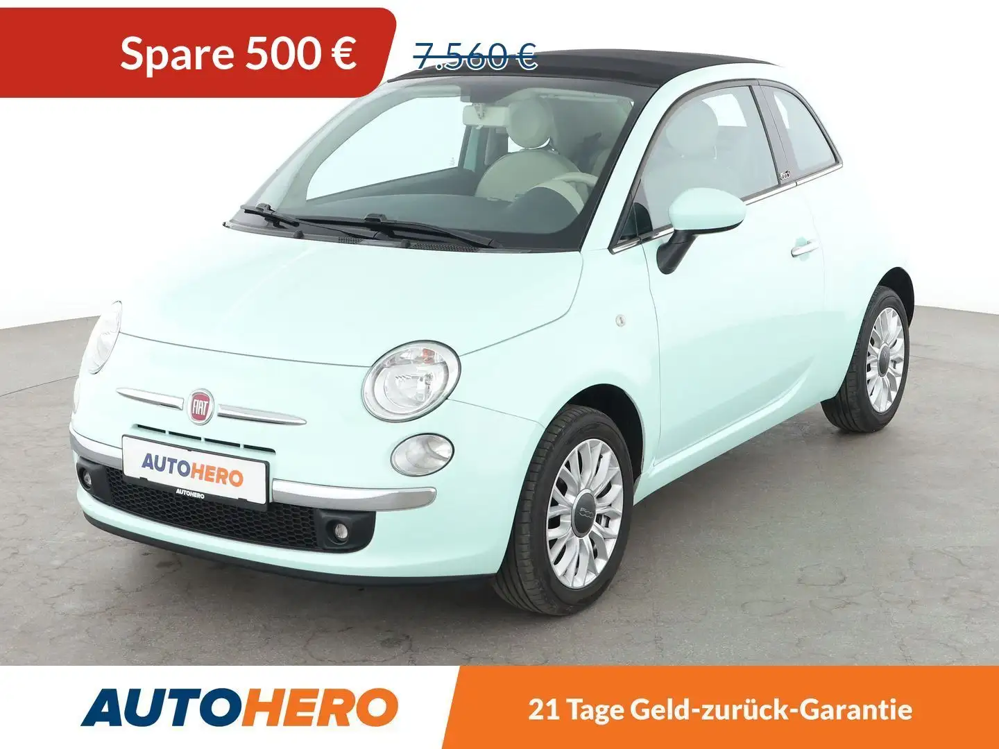 Fiat 500C 1.2 Lounge*PDC*ALU*KLIMA*BLUETOOTH* Grün - 1