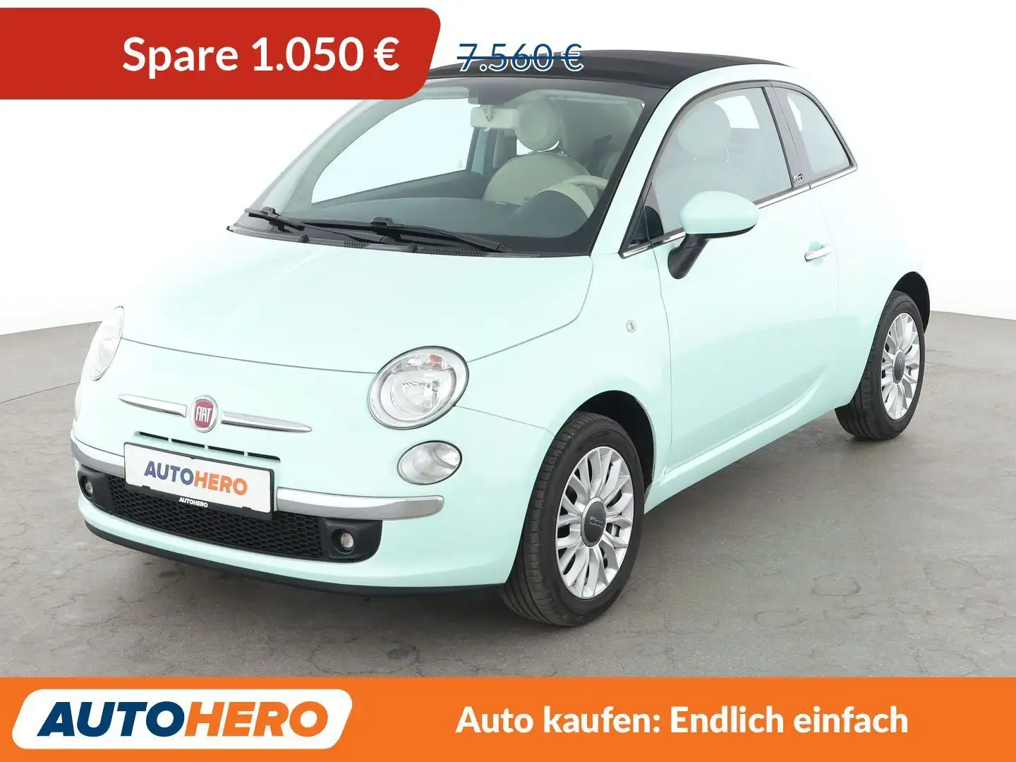 Fiat 500C 1.2 Lounge*PDC*ALU*KLIMA*BLUETOOTH* Grün - 1
