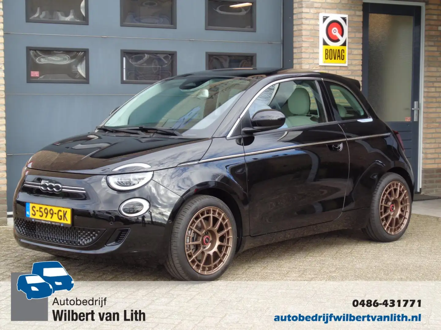 Fiat 500e La Prima 42 kWh | Pano | Navi | Camera | AdapCruis Negro - 1