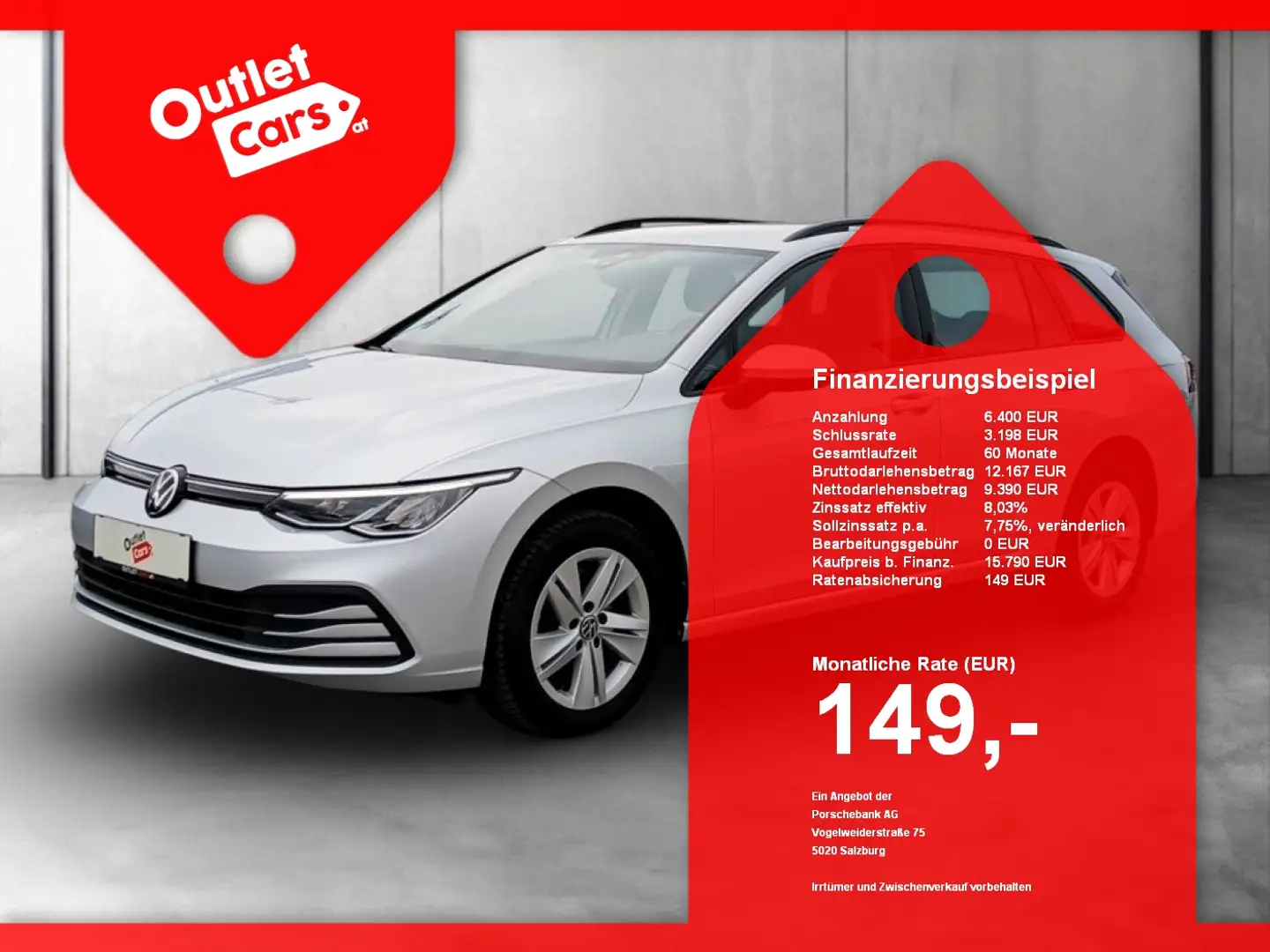 Volkswagen Golf Variant Golf VIII Variant 2.0 TDI Life ASSIST+LED+NAVI Silber - 1