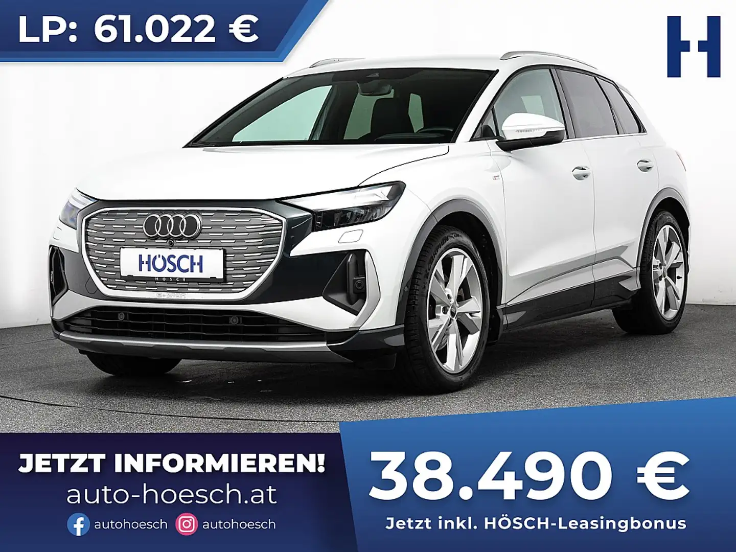Audi Q4 e-tron 40 2xS-Line 20er AHK WÄRMEPUMPE Weiß - 1