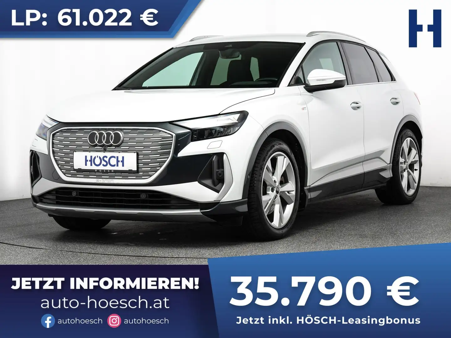 Audi Q4 e-tron 40 2xS-Line 20er AHK WÄRMEPUMPE Weiß - 1