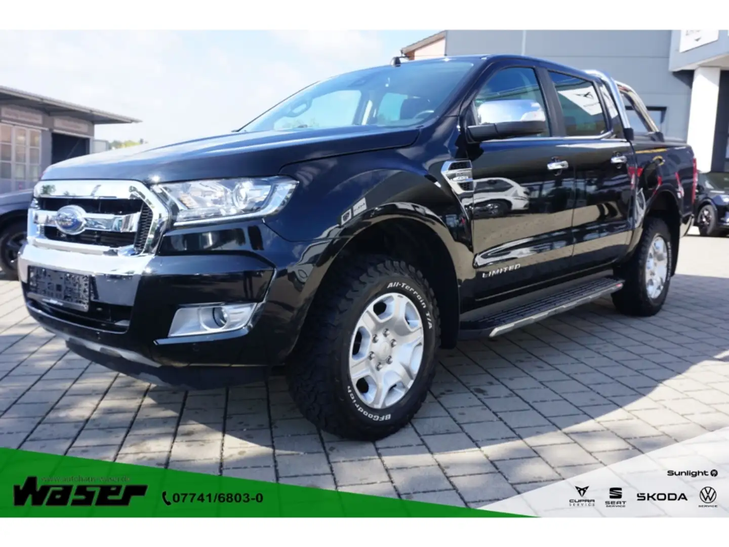 Ford Ranger 3.2 TDCi Doka Limited 4x4 Aut. Navi AHK Rollo Büge Noir - 1