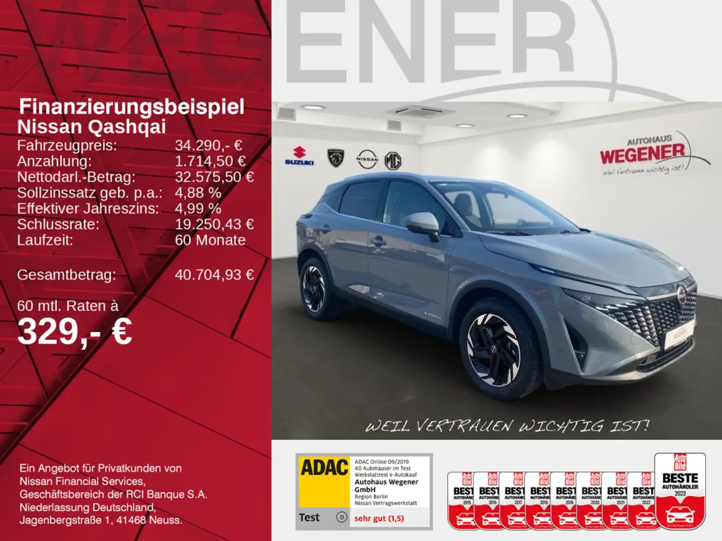 Nissan Qashqai QASHQAI N-CONNECTA 1.5 VC-T e-POWER WINTER 360° Grau - 2