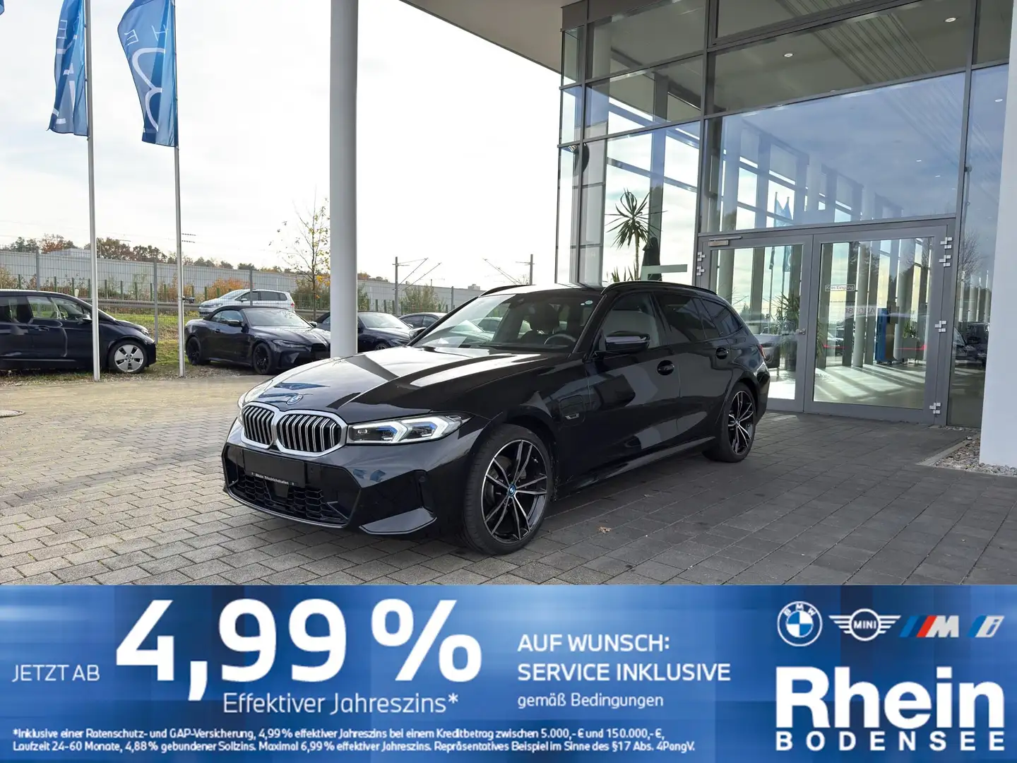 BMW 330 e xDrive Touring M Sport ACC AdLED DrivingAss Schwarz - 1