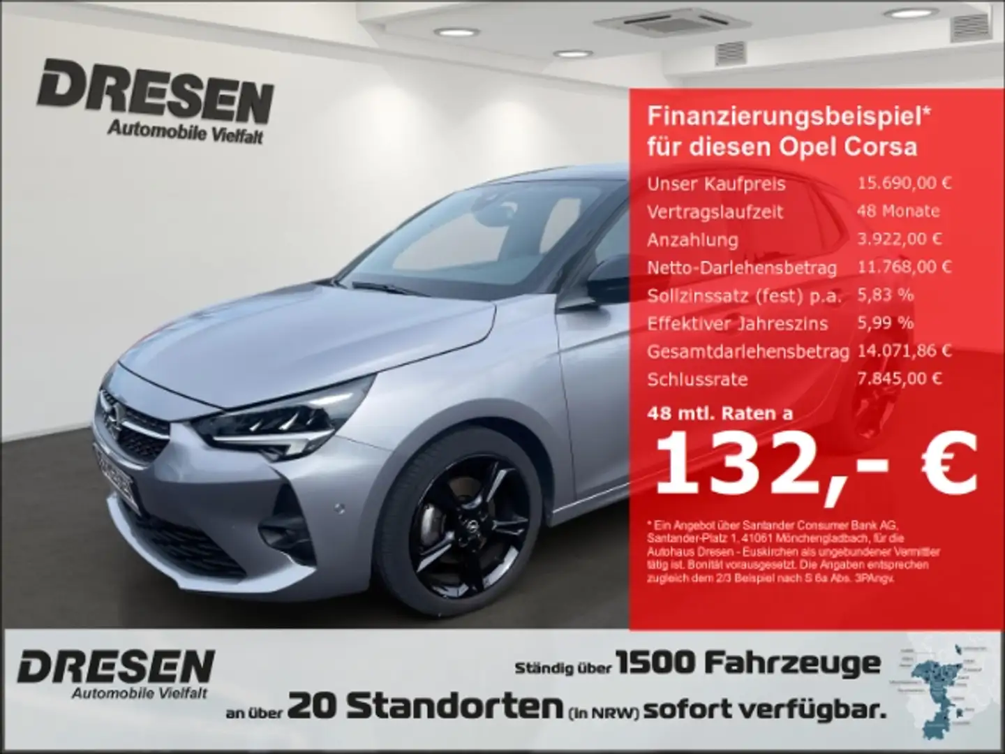 Opel Corsa F 1.2 GS Line Sitzheizung/Navi/Rückfahrkamera/Carp Grau - 1