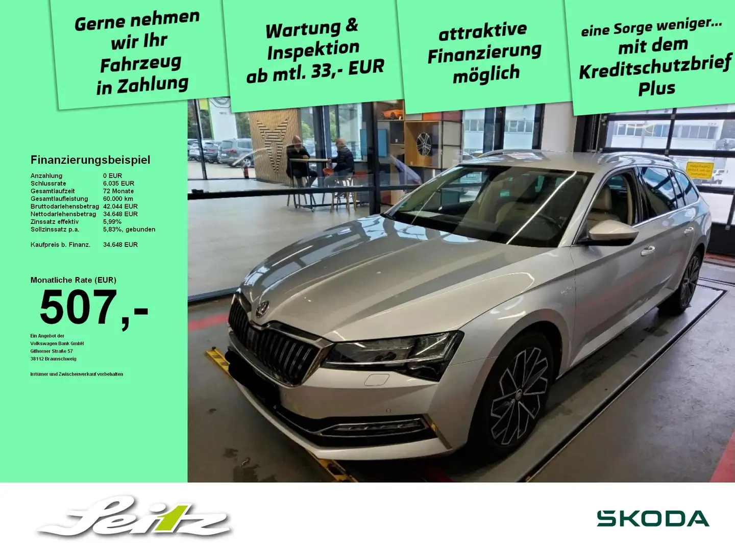 Skoda Superb Combi 2.0 TDI 4x4 L&K *CANTON*MATRIX*KAMERA*NAVI* Silber - 1