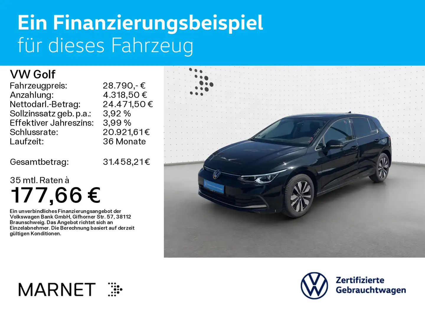 Volkswagen Golf VIII Life MOVE 2.0 TDI DSG*NAVI*ASG*LED*Sta Nero - 2
