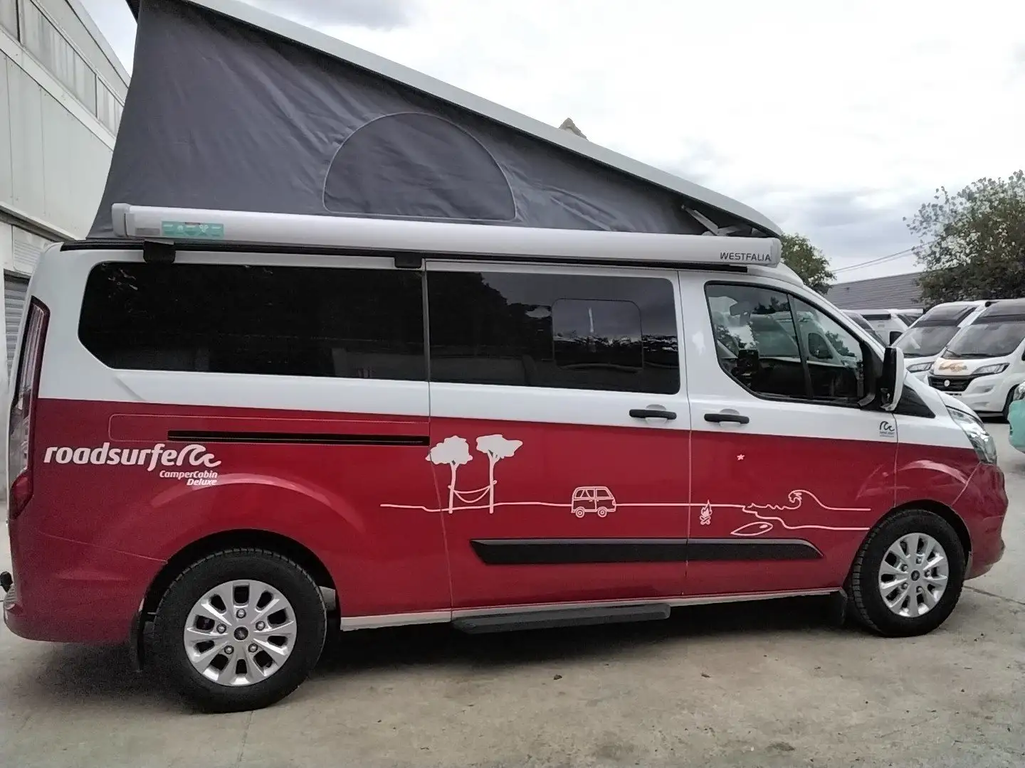 Ford Transit Custom Nugget Plus WC, Markise, Aufst.D, Heckküche, StHz, Weiß - 2