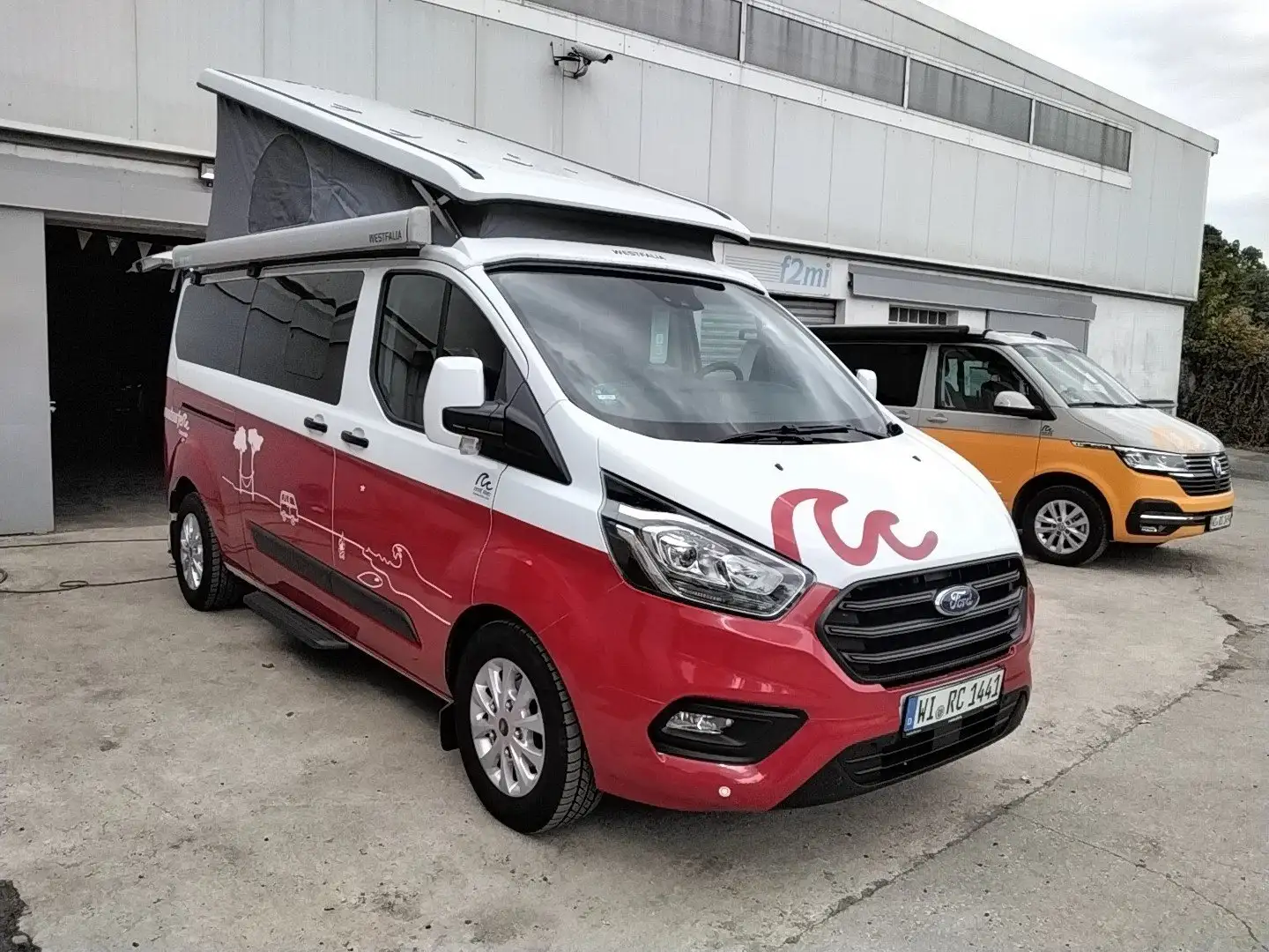Ford Transit Custom Nugget Plus WC, Markise, Aufst.D, Heckküche, StHz, Weiß - 1