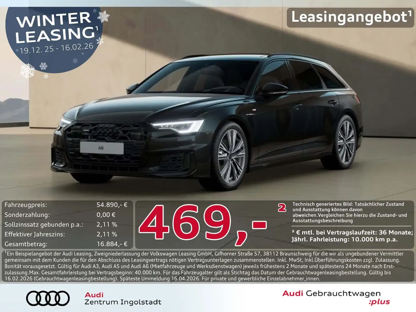 Audi A6 Avant 50 TDI qu S line MATRIX 20" AHK PANO HuD Schwarz - 1