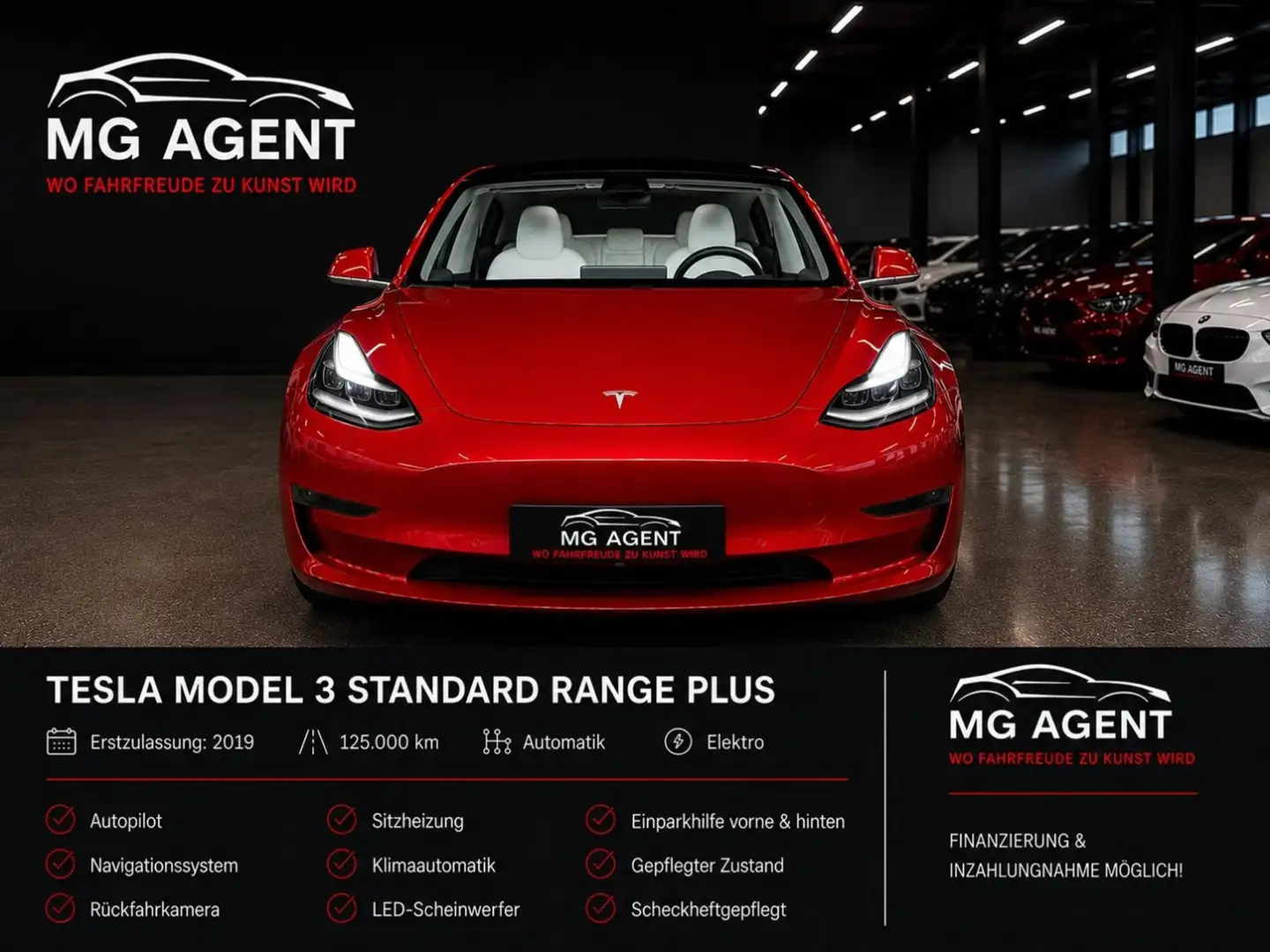 Tesla Model 3 Long Range Dual 75 kWh AWD Rot - 1