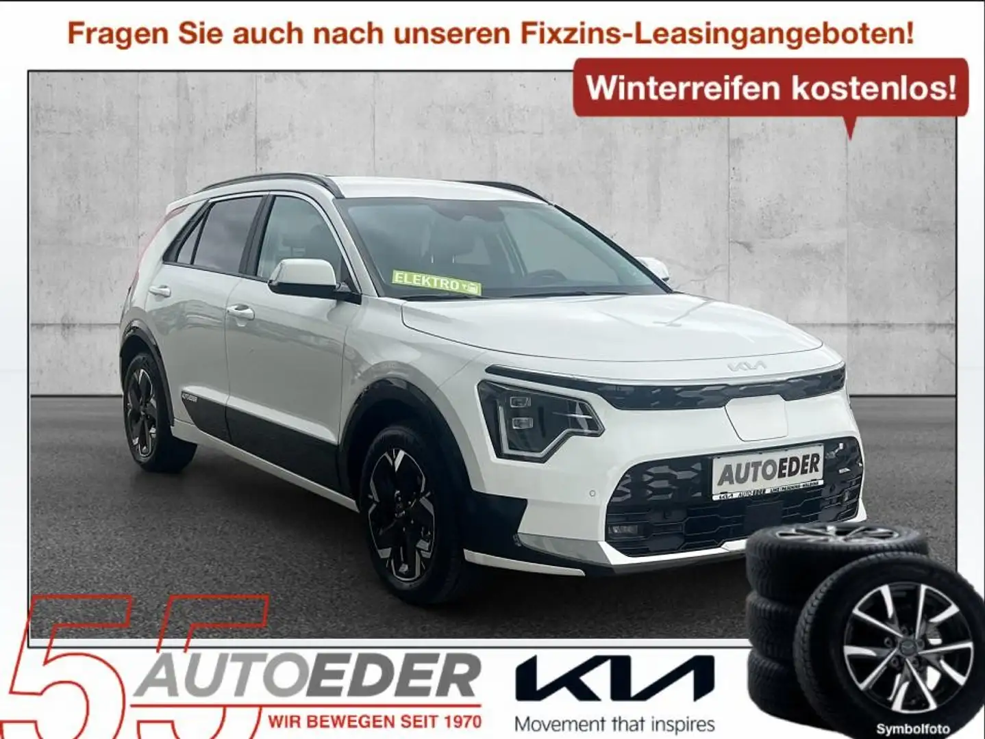 Kia e-Niro E-Niro Business/64,8KWH/AT/204 Weiß - 1