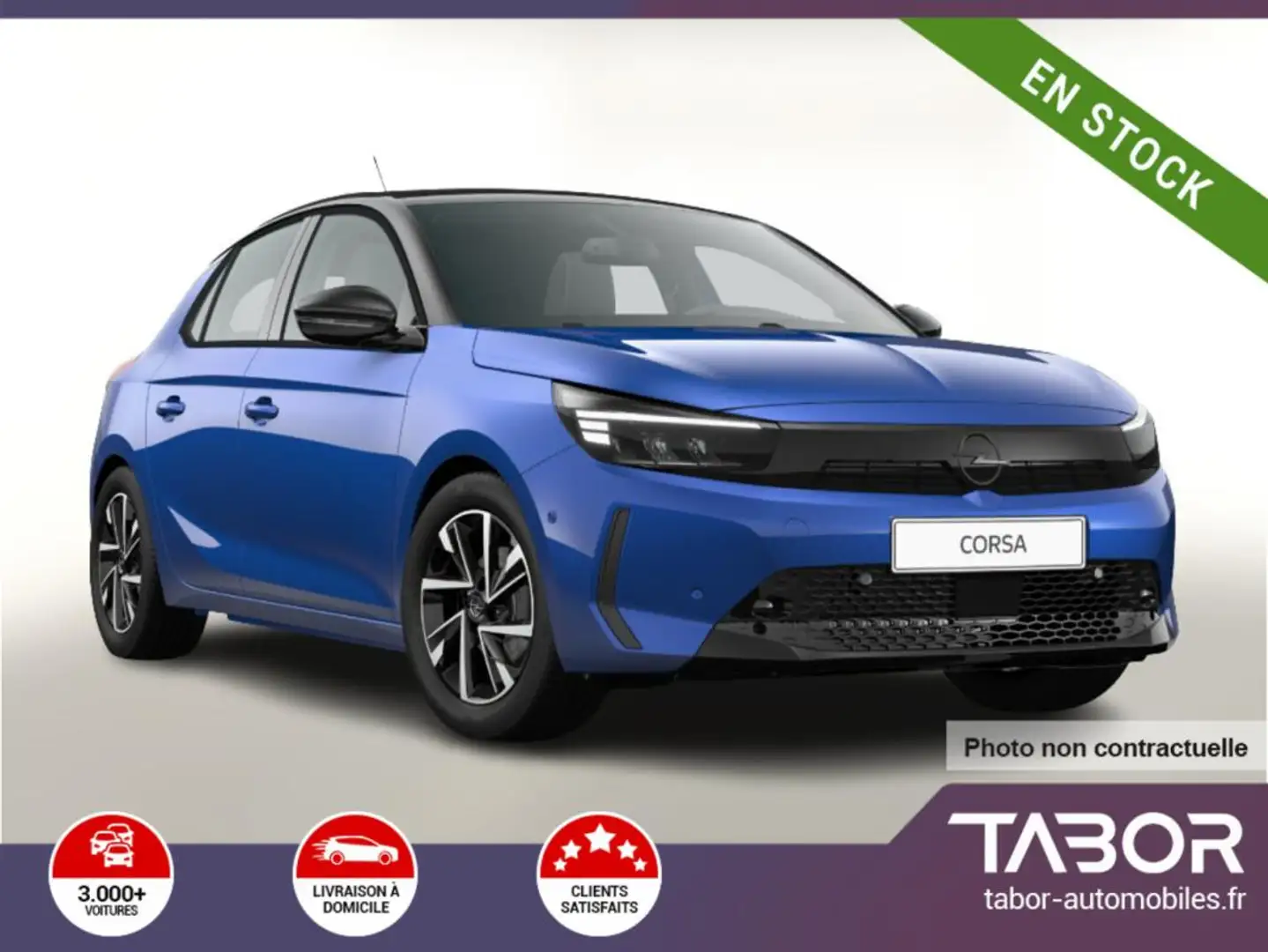 Opel Corsa 1.2 100 AT8 GS TechP Cam PDC 10"-DAB Bleu - 1