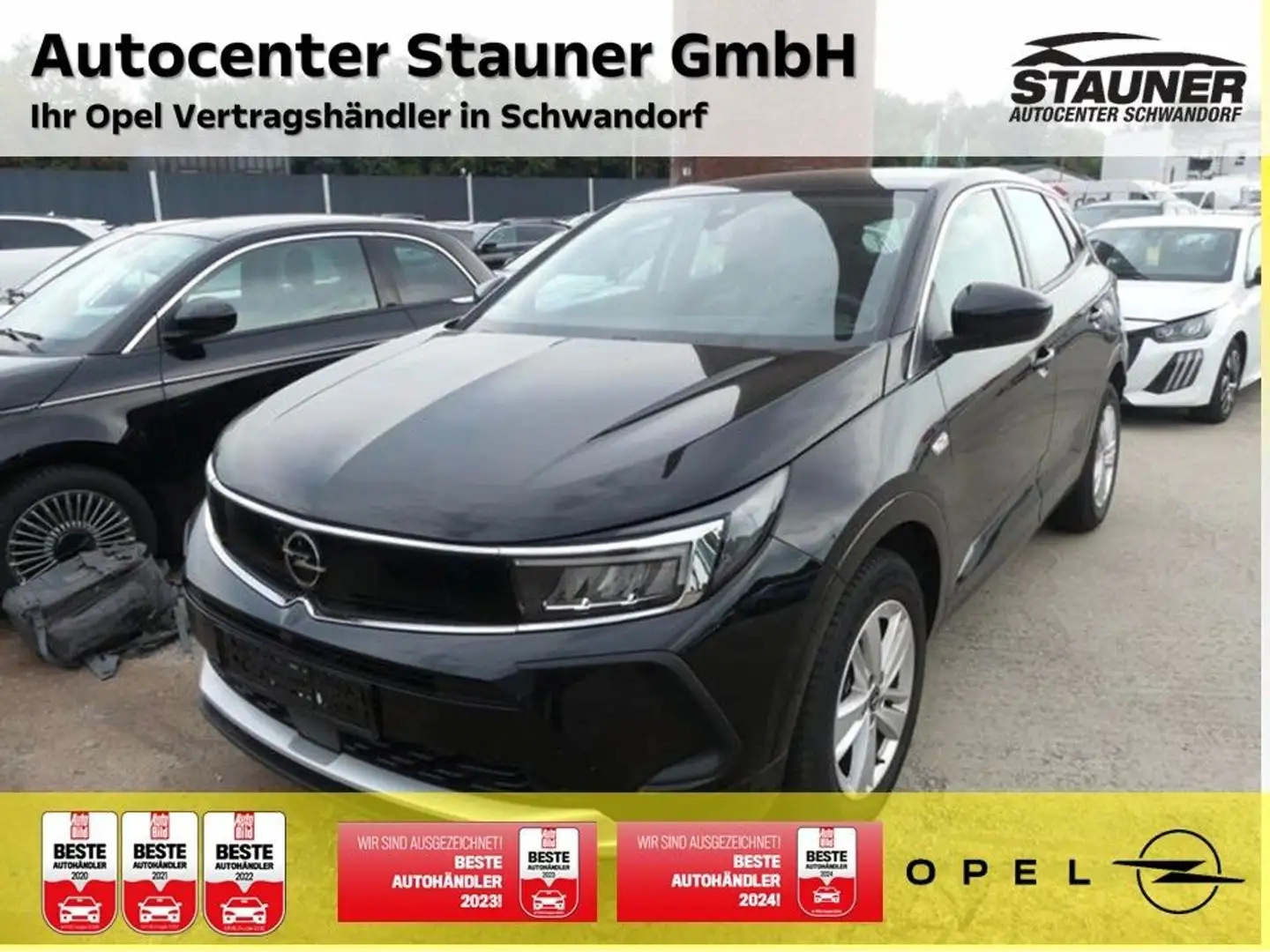 Opel Grandland X Grandland Enjoy 1.2 Turbo S/S AT8 *ACC*LHZ*PDC* Zwart - 1