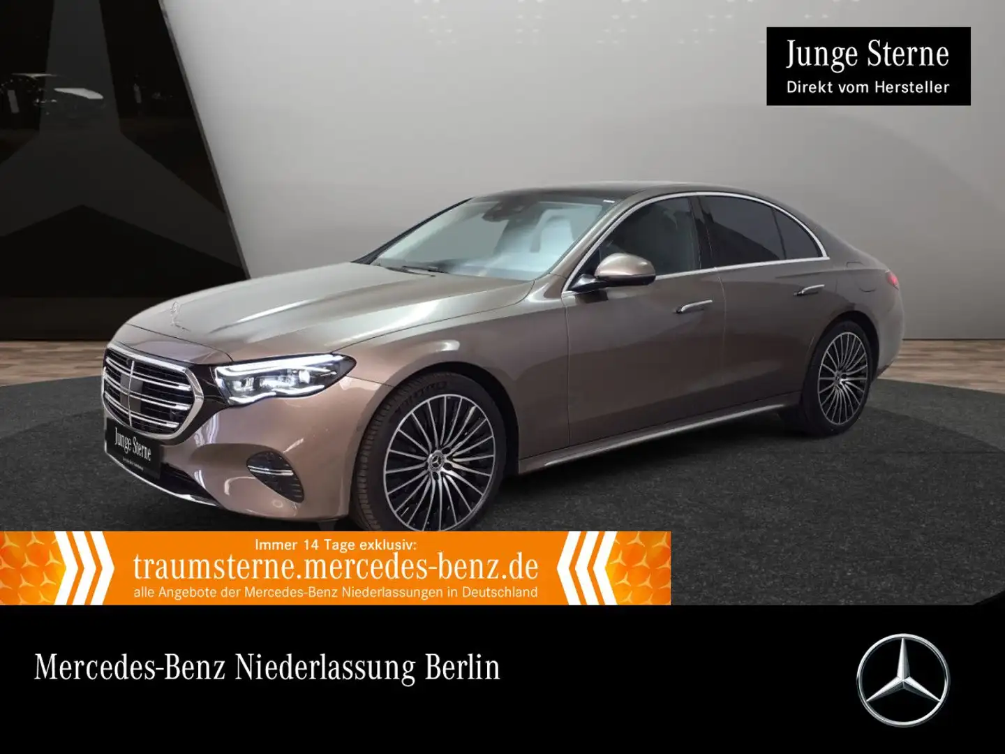Mercedes-Benz E 300 de 4M Hybrid Fahrass 360° Pano Burmester HUD Braun - 1