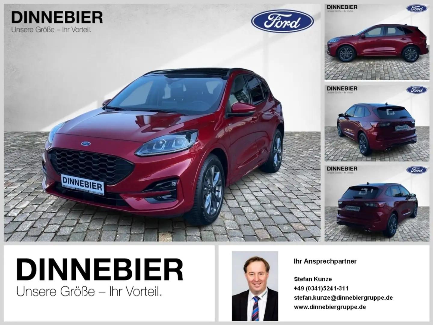 Ford Kuga ST-Line X LED+AHK+Glasdach+Kamera+SHZ Rot - 1