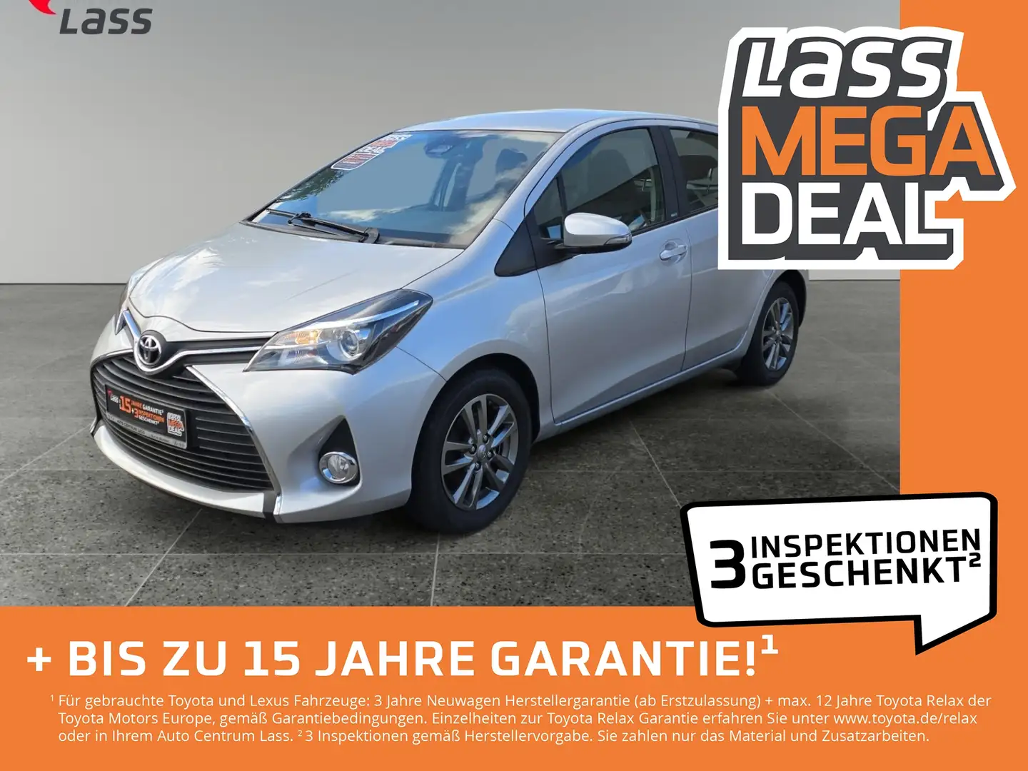 Toyota Yaris 1.0 Edition S Klima+Sitzheizung+LM+Kamera Silber - 1
