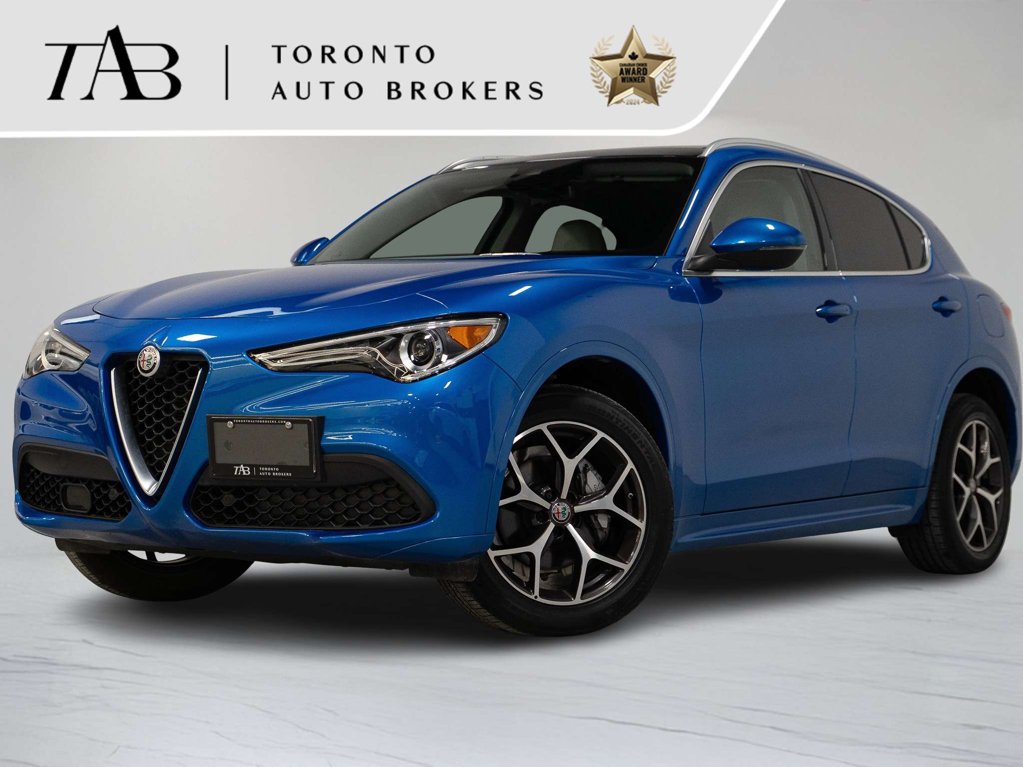 Blue 2021 Alfa Romeo Stelvio SUV / Crossover All-Wheel Drive Automatic