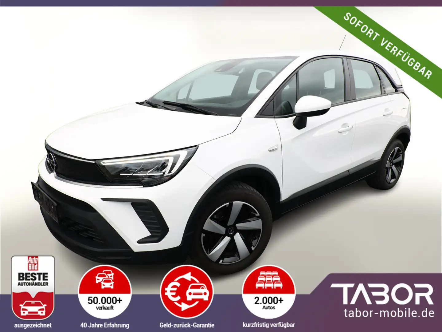Opel Crossland 1.2 83 Edition LED PDC SichtP Klima BT Weiß - 1