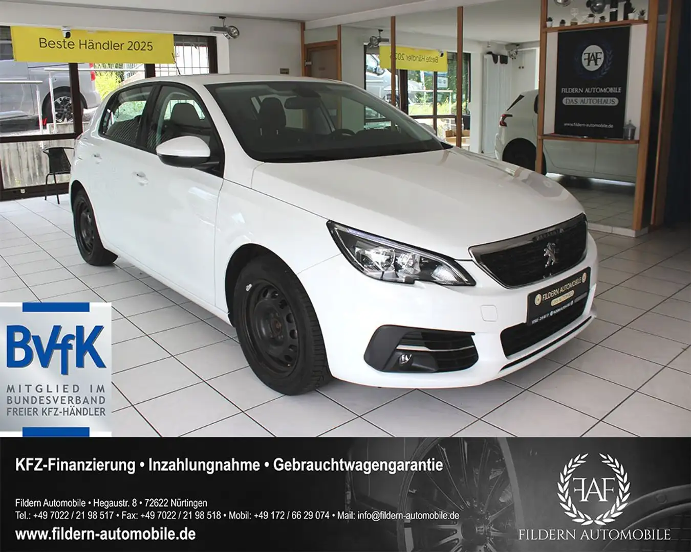 Peugeot 308 Active Pack EAT8*NAVI*TEMPOMAT*MIRRORLINK*PDC* Weiß - 1
