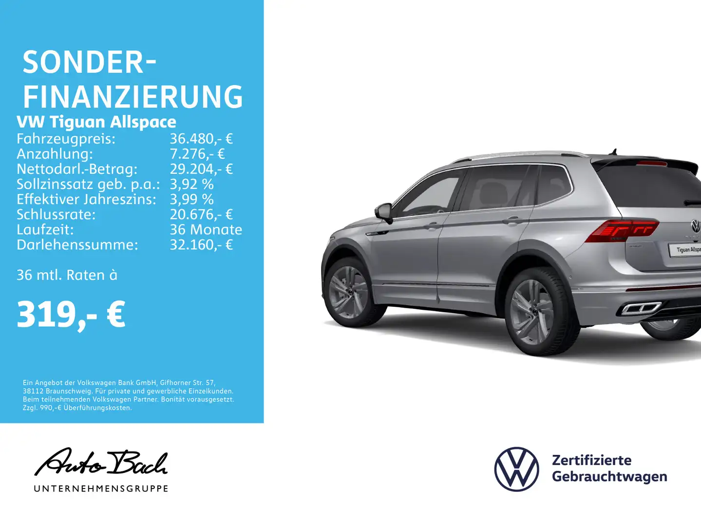 Volkswagen Tiguan Allspace 2.0 TDI "R-Line" 4M DSG Navi LED Argintiu - 2