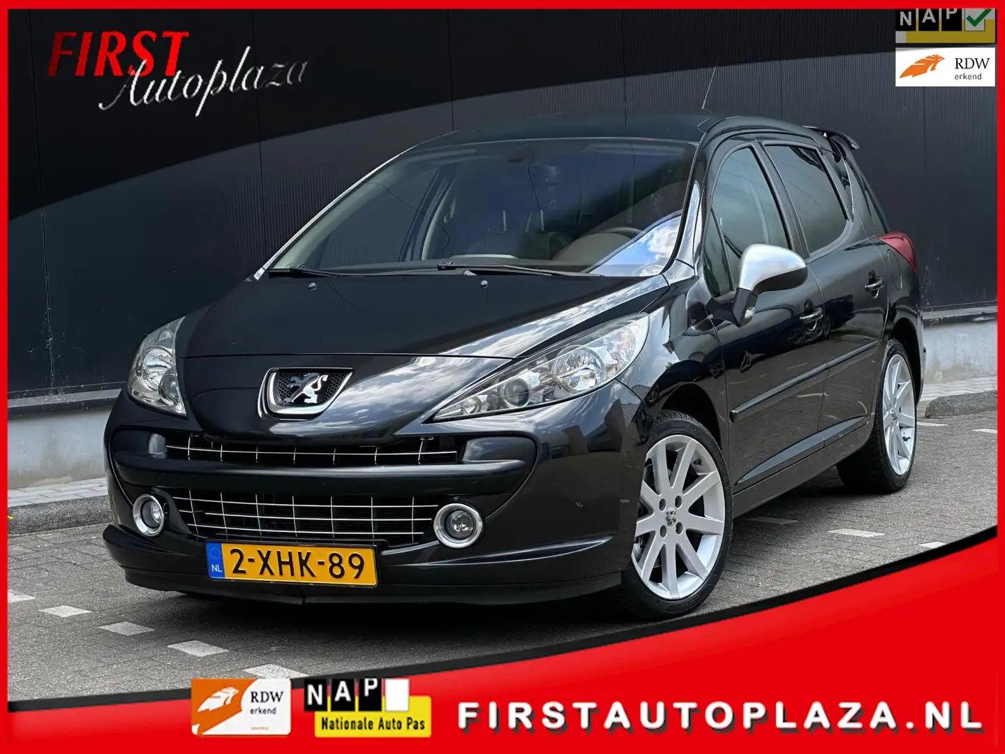 Peugeot 207 SW 1.6-16V T RC STOELVERW/PANO/LEDER/PDC | KEURIGE Zwart - 1