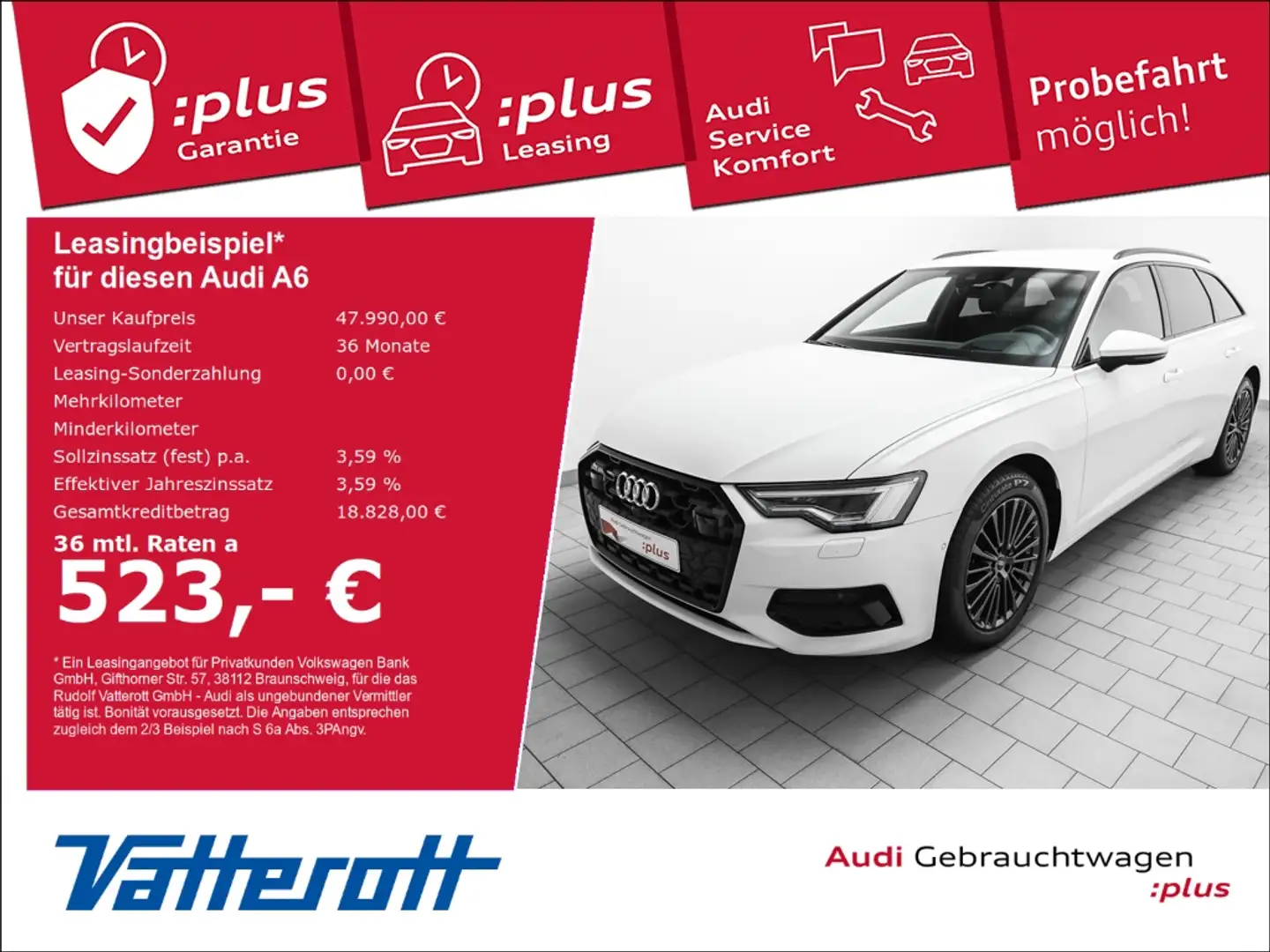 Audi A6 Avant 40 TDI quattro Sport HUD Matrix ACC Memory Weiß - 1
