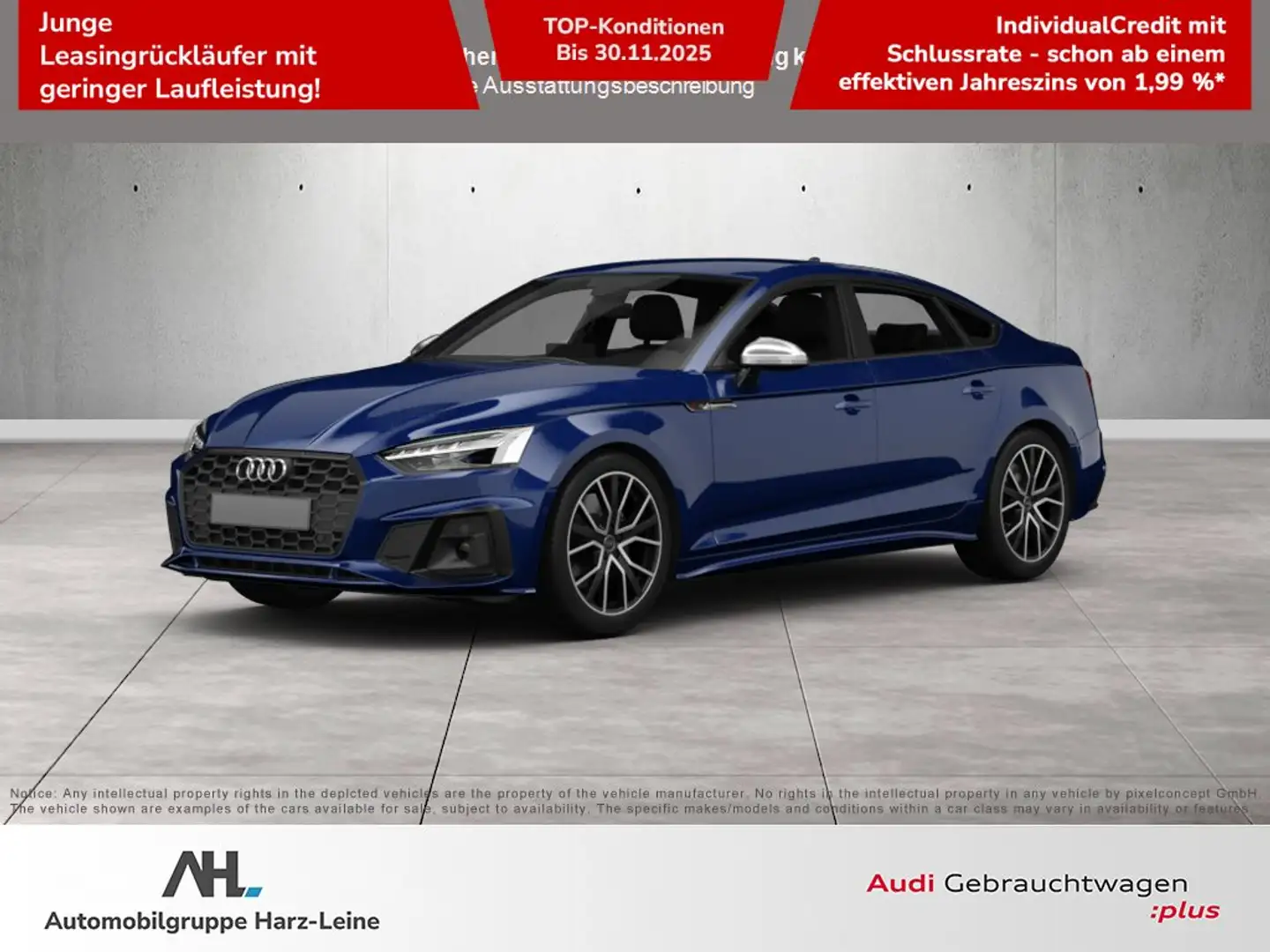 Audi A5 Sportback 40 TFSI S line Competition quattro S-tro Blau - 1