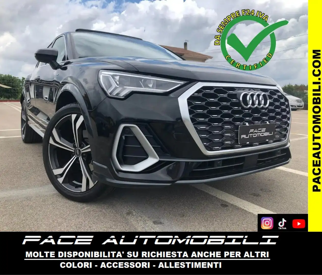 Audi Q3 35TFSI SPB SPORTBACK TETTO S LINE S-LINE SLINE 20" Nero - 1