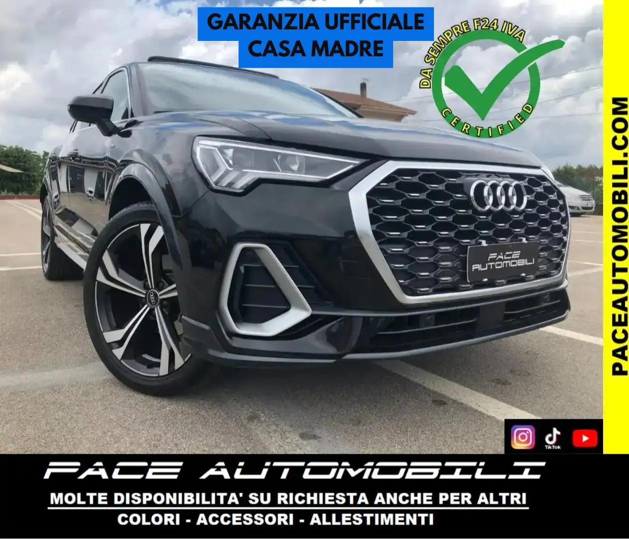 Audi Q3 35TFSI SPB SPORTBACK TETTO S LINE S-LINE SLINE 20" Nero - 1