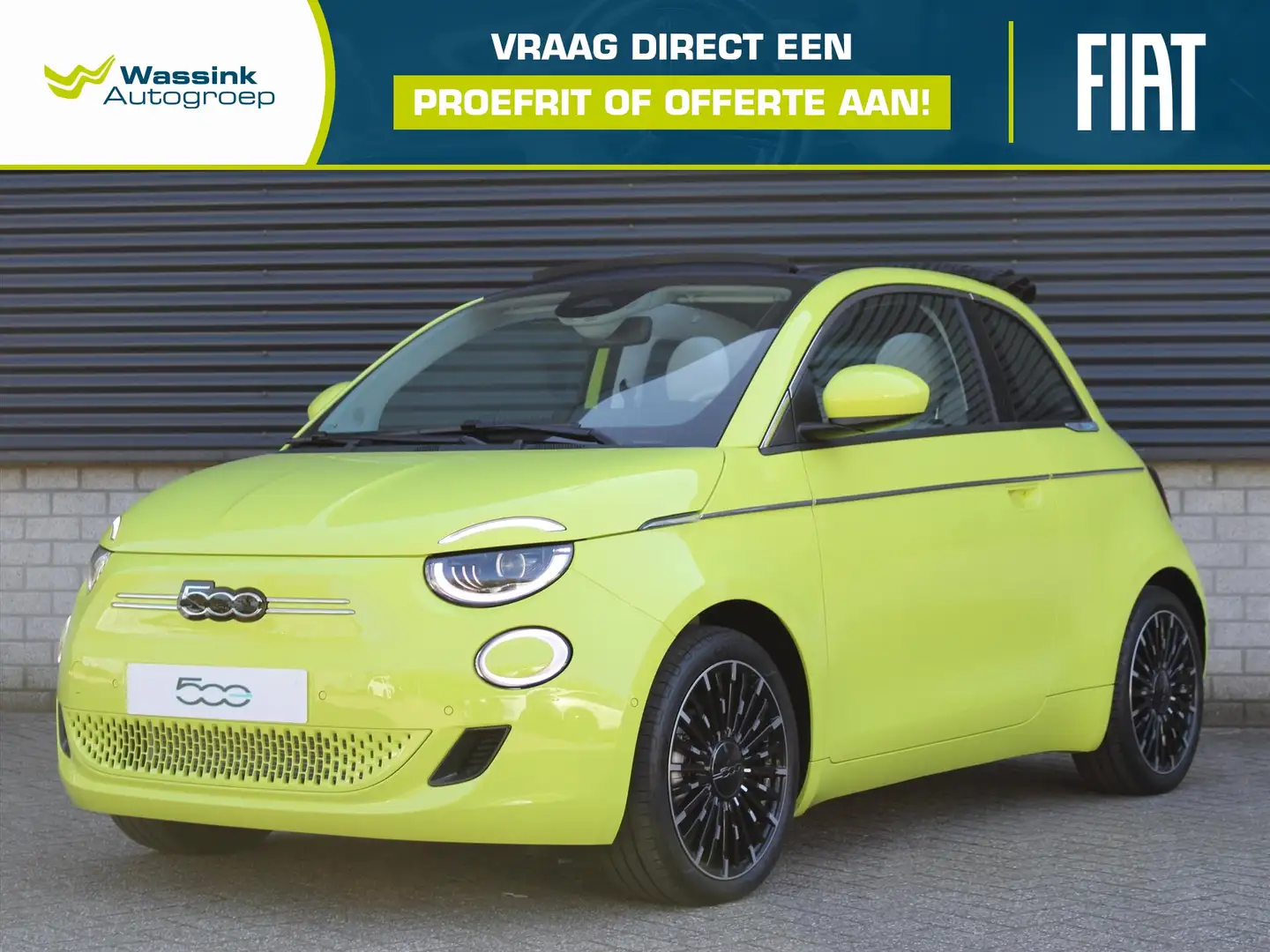 Fiat 500C La Prima Cabrio 42kWh I Navigatie I Adaptive Cruis Galben - 1