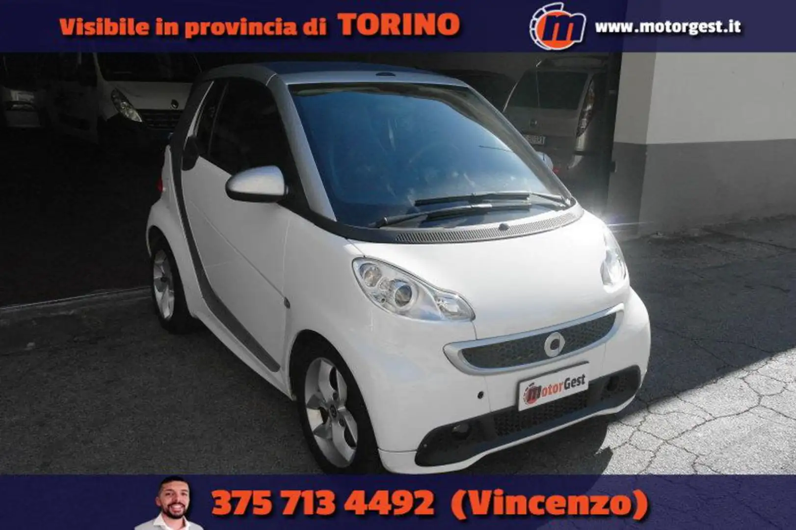 smart forTwo 1000 52 kW MHD cabrio pulse Wit - 1