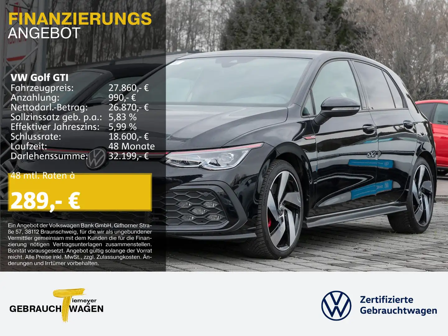 Volkswagen Golf GTI DSG NAVI LED KAMERA Schwarz - 1