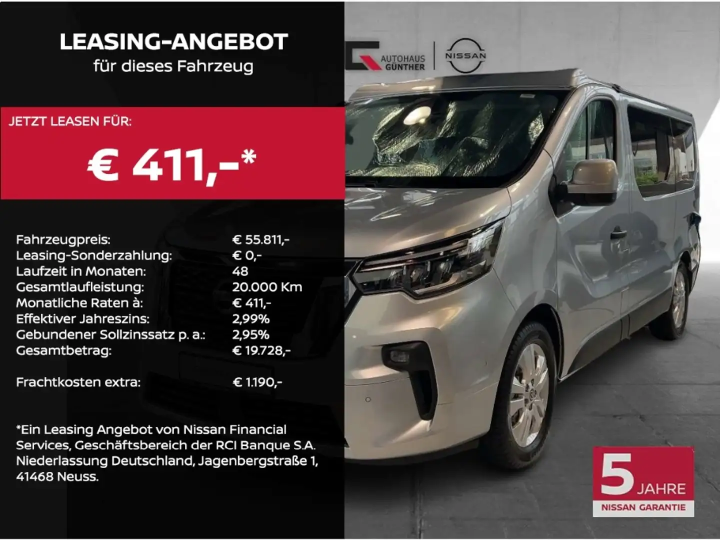 Nissan Primastar SEASIDE Revotion/Dethleffs dCi150 DCT Grau - 1