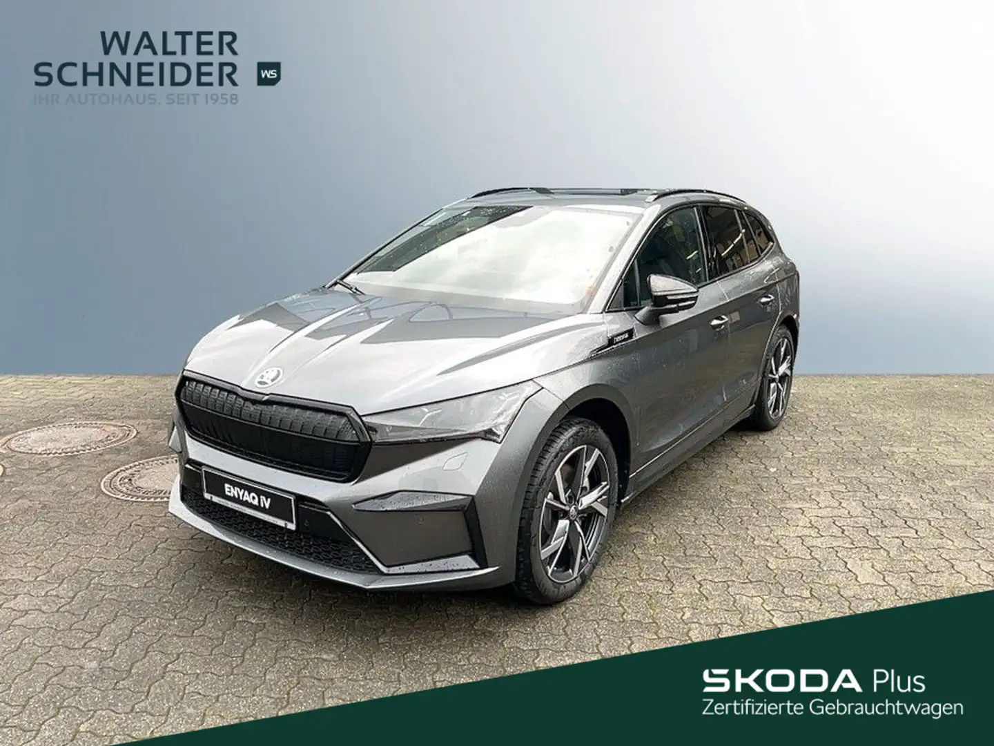Skoda Enyaq 85 Sportline 82 kWh Batterie 85 Sportline Šedá - 1