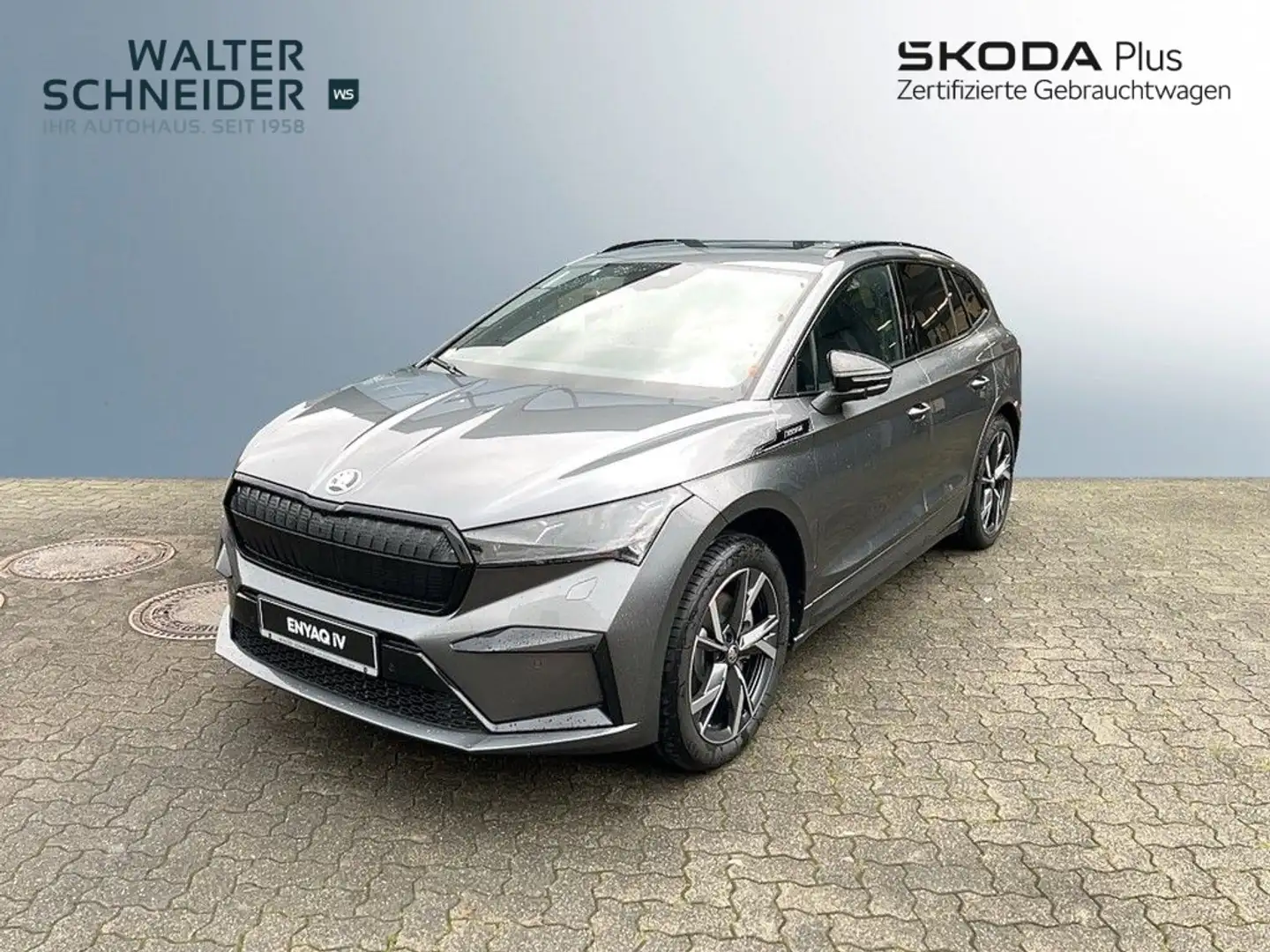 Skoda Enyaq 85 Sportline 82 kWh Batterie 85 Sportline Šedá - 2