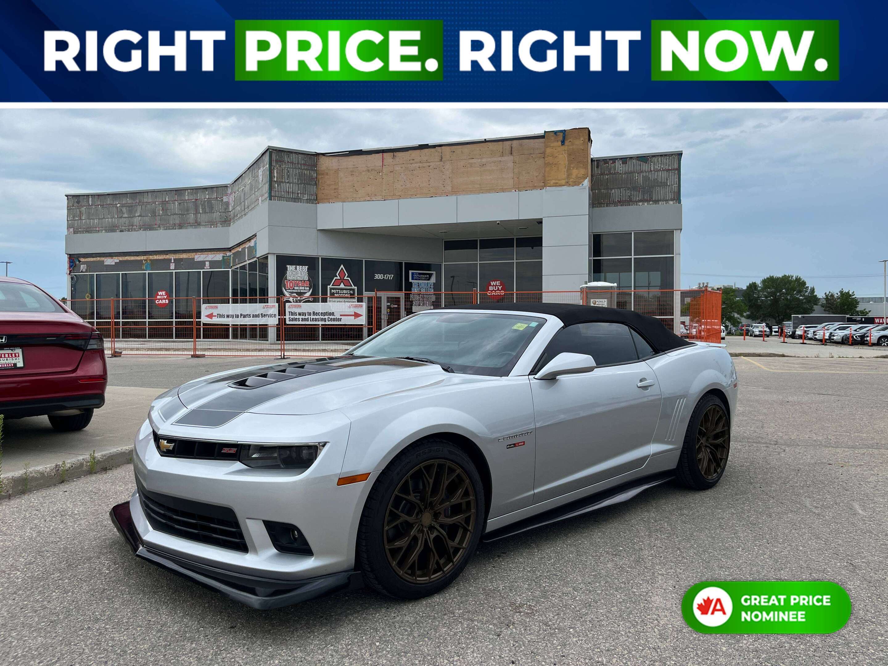 Silver 2014 Chevrolet Camaro Convertible Rear-Wheel Drive 6-Speed Automatic