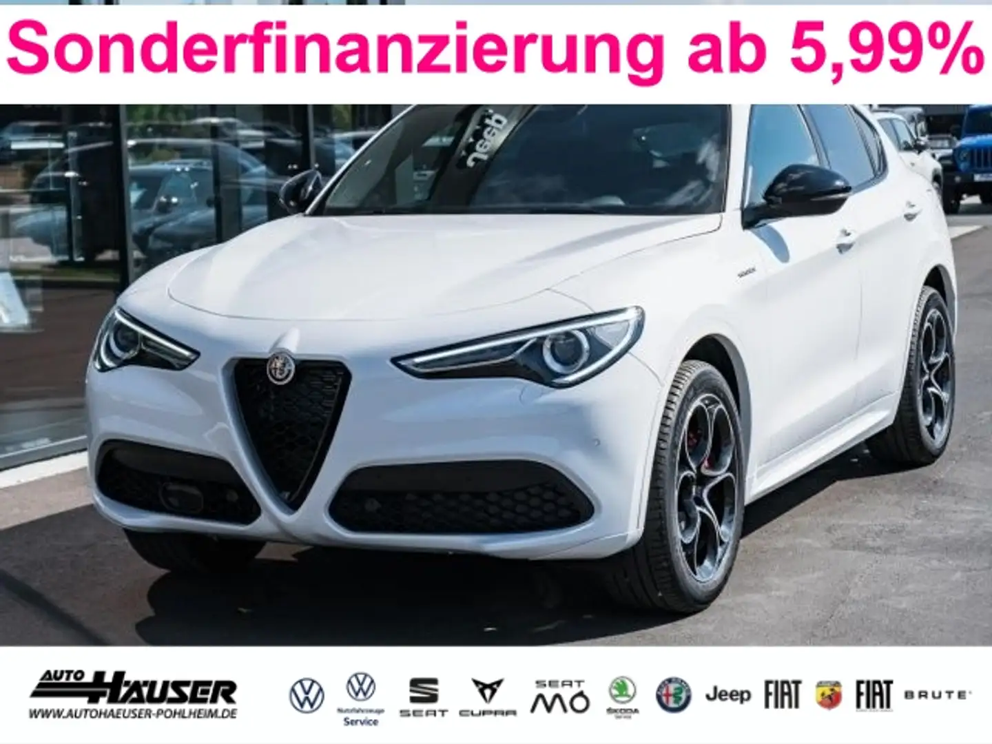 Alfa Romeo Stelvio Veloce 2.0 Turbo AT8 Q4 ASSISTENZ LEDER 20''ALU MY Weiß - 1