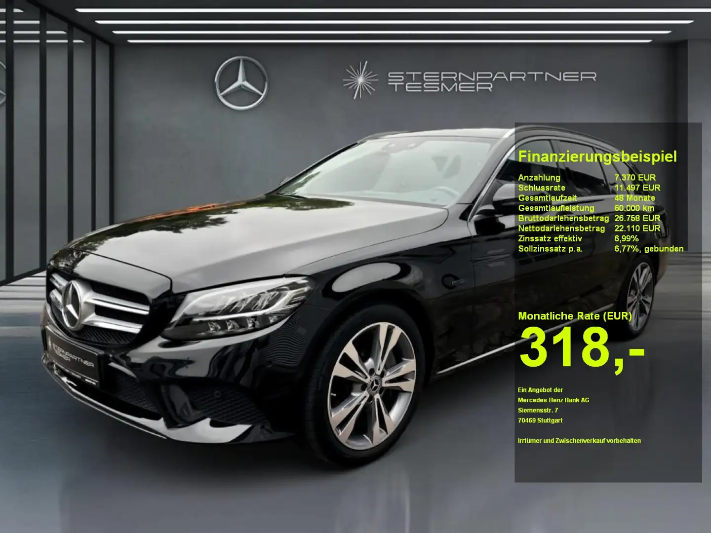 Mercedes-Benz C 300 de T-Modell Avantgarde+PTS+Kam+AHK+Distron Zwart - 1