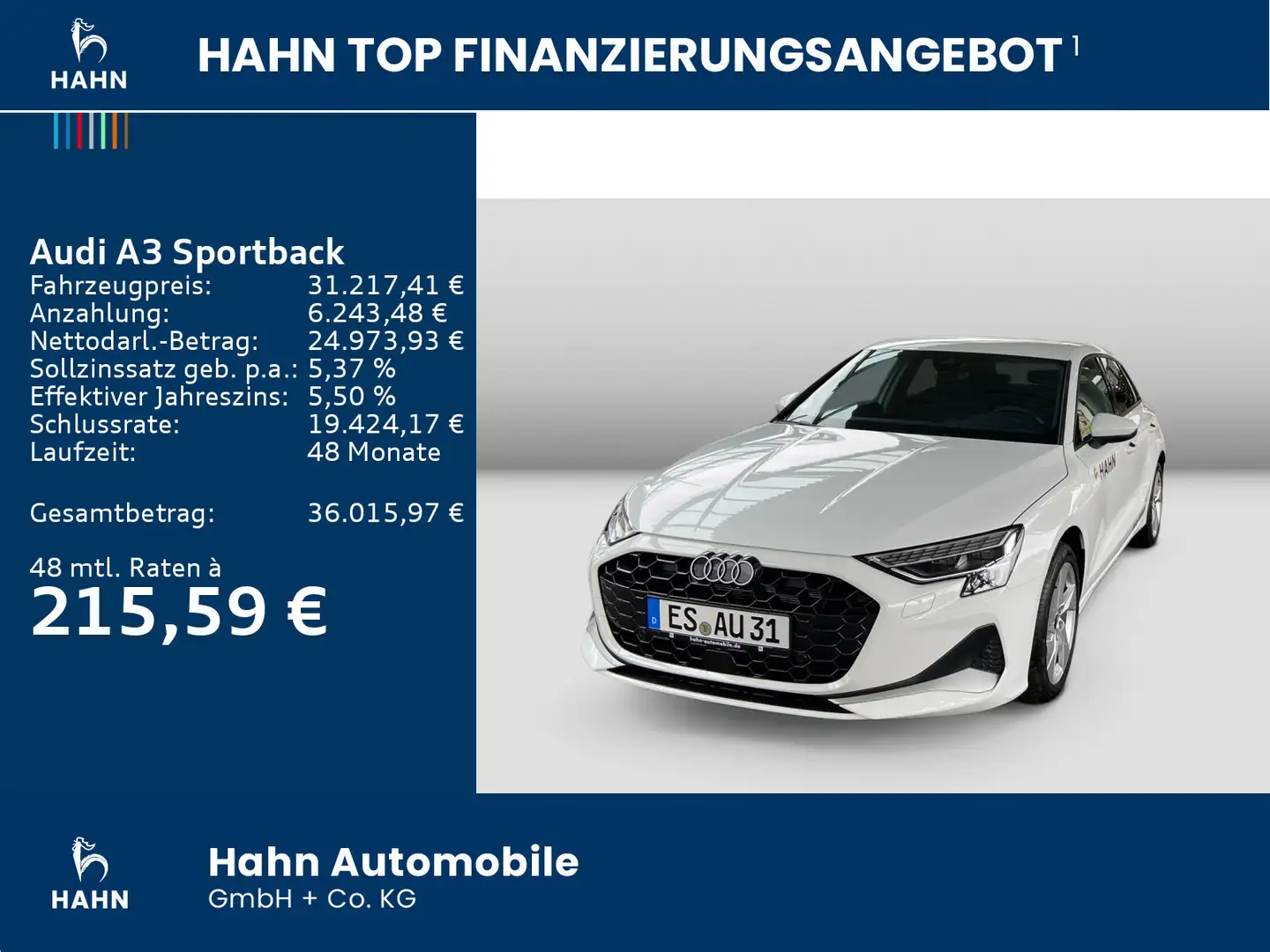 Audi A3 30 TFSI S tronic Advance LED ACC Weiß - 2